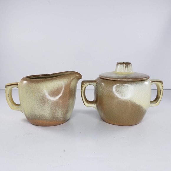 Frankoma Dining Frankoma Pottery Plainsman Creamer Sugar Set Desert